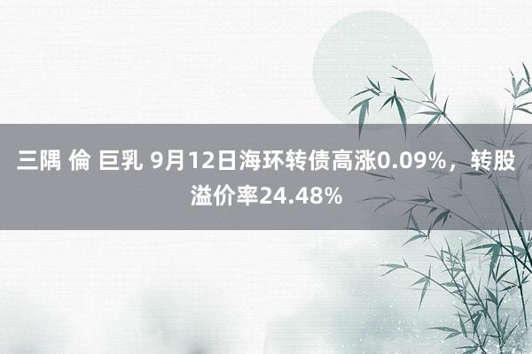 三隅 倫 巨乳 9月12日海环转债高涨0.09%，转股溢价率24.48%