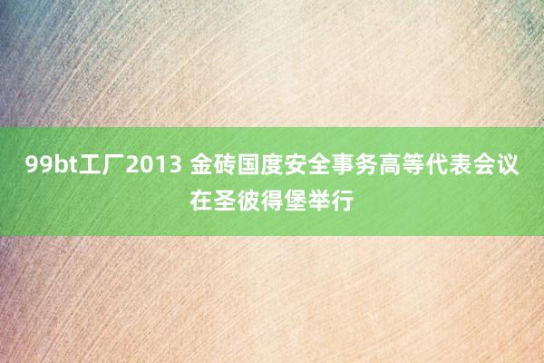 99bt工厂2013 金砖国度安全事务高等代表会议在圣彼得堡举行