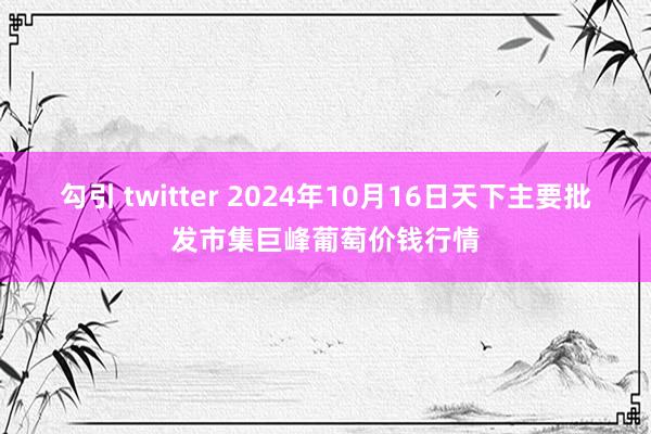 勾引 twitter 2024年10月16日天下主要批发市集巨峰葡萄价钱行情