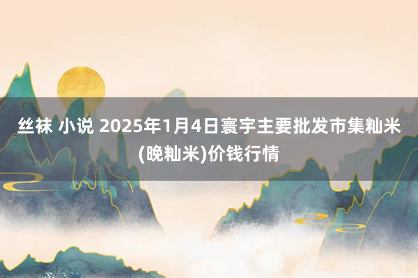 丝袜 小说 2025年1月4日寰宇主要批发市集籼米(晚籼米)价钱行情