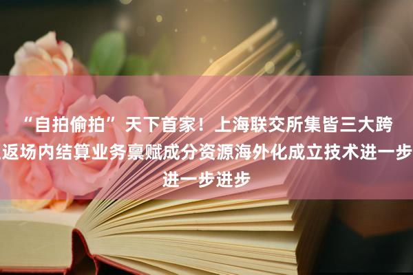 “自拍偷拍” 天下首家！上海联交所集皆三大跨境往返场内结算业务禀赋成分资源海外化成立技术进一步进步