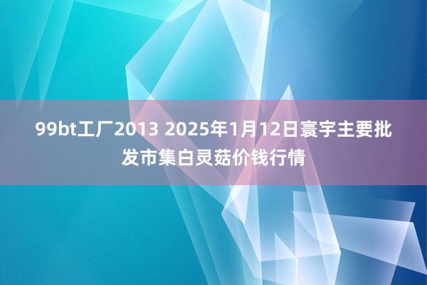 99bt工厂2013 2025年1月12日寰宇主要批发市集白灵菇价钱行情