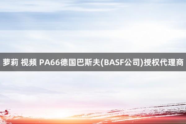 萝莉 视频 PA66德国巴斯夫(BASF公司)授权代理商